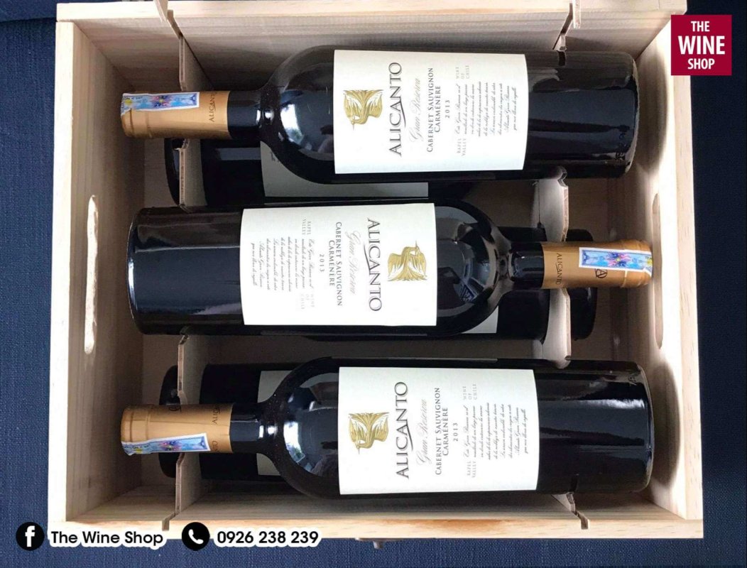 Rượu vang ALICANTO Gran Reserva được sản xuất tại vùng Rapel - Chile