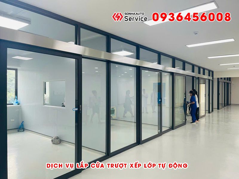 Dịch vụ lắp đặt cửa trượt xếp lớp tự động trọn gói