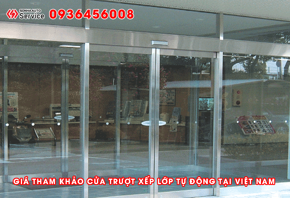 Giá tham khảo cửa trượt xếp lớp tự động tại Việt Nam