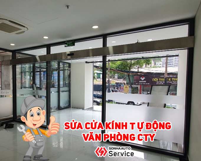 Sửa cửa kính tự động văn phòng Hà Nội